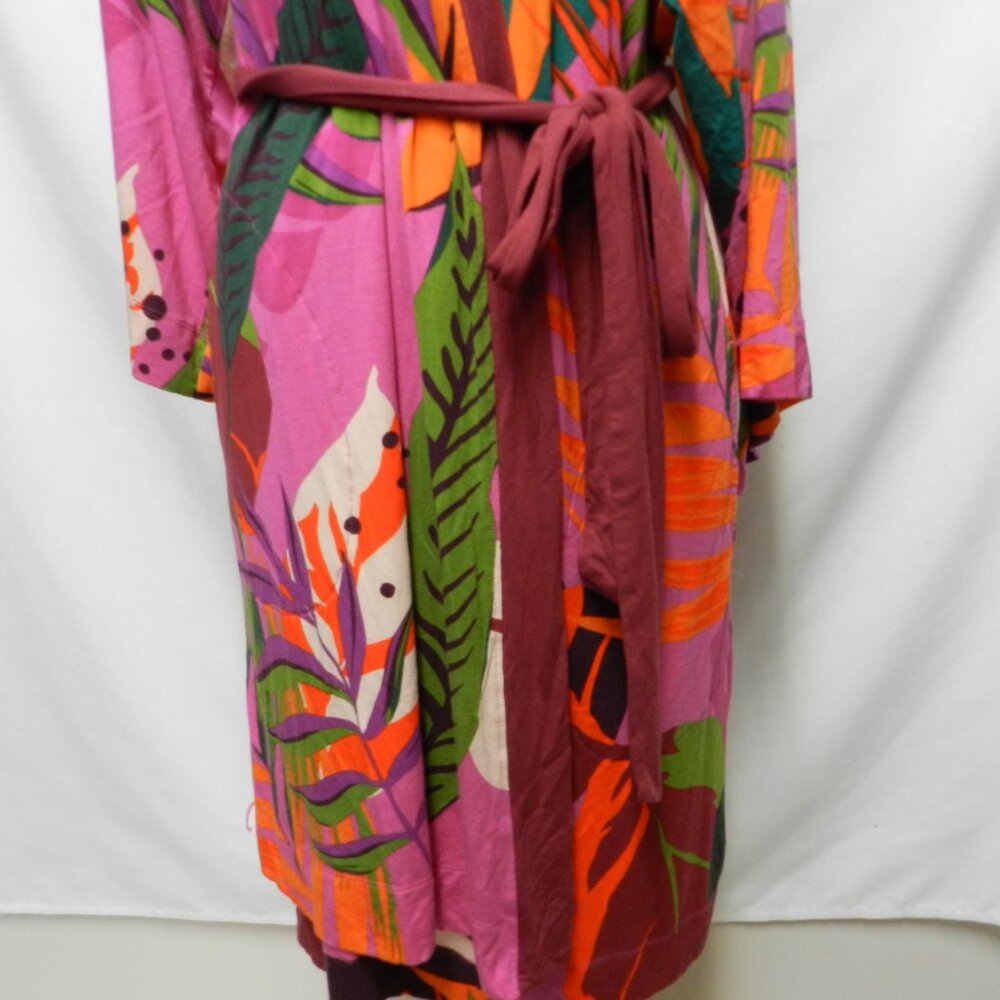 SOMA Cool Nights Rayon Robe Pockets Colorful Size Sz Small Medium Sm Md S M - Picture 7 of 16